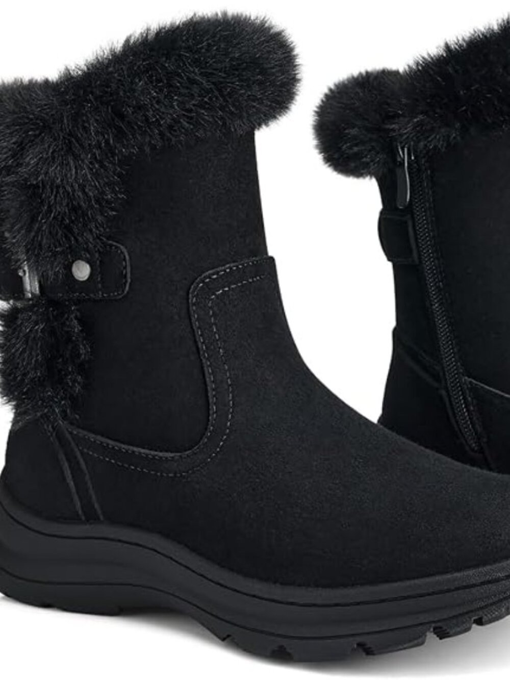Warm Ankle Boots for Women: Comfortable Winter Fur Lined Snow Boot